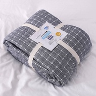 LZD Japanese simple casual blanket Cotton gauze sofa cover multifunctional throw blanket for beds ho