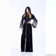 Women's Corpse Bride Costume Halloween Ghost Bride Witch Vampire Black  Dress Scary Halloween Costum