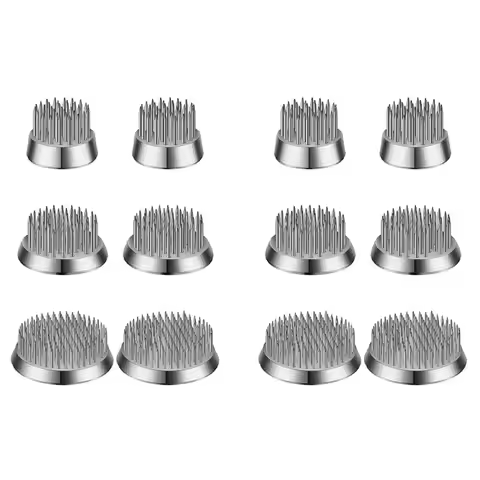 AB47-12 Pcs 3 Size Stainless Floral Frogs Kenzan Flower Holder Round Flower Arrangers Silvery Kenzan