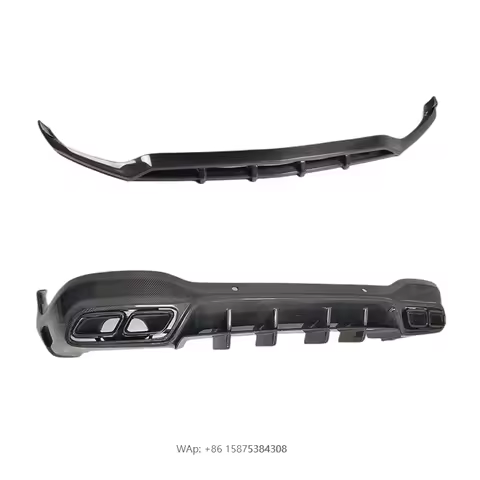 Black carbon fiber body kit for GLC 63 GLC COUPE front bumper front lip rear diffuser