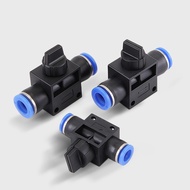 4 6 8 10 12mm Hose Adapter Joint HVFF on-off switch valve Pneumatic Air Fittings Quick connector