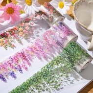 1 Roll 78.74 Inch (200cm) Vine Floral Theme Sticker Roll, Cut Decorative Personalized Diary Aestheti
