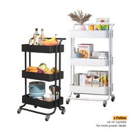 TATAMI Kitchen Rack - 3 Tier / Kitchen Trolley / Kitchen Storage / Laundry Trolley / Rack / Multi-Pu