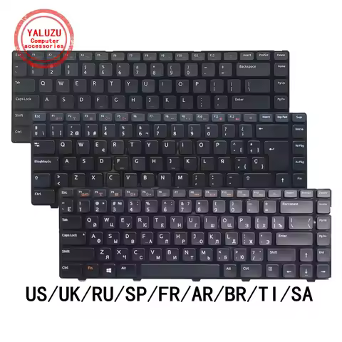 US/UK/RU/SP/FR/AR/BR/TI/SA Laptop Keyboard For Dell N4040 N4050 N4120 N4110 N411Z N5050 N7520 7520 7
