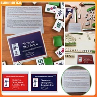 【Ready stock】 Official Standard Mahjongg Scorecard Mahjong Scorecard Set 2024 Mahjong Score Card Set Official National Mahjong League Hands Rules Mah Jongg Instruction Cards 4p