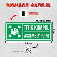 Assembly Point Instruction Board - Thick, Shatterproof, Durable Acrylic Assembly Point 2mm Ready to 
