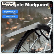 MAGICIAN1 1Pcs Bicycle Fenders, MTB Black Bike Mudguard, Portable Folding Cycling Accessories Foldable Rear Front Mud Guard BMX DH and Gravel