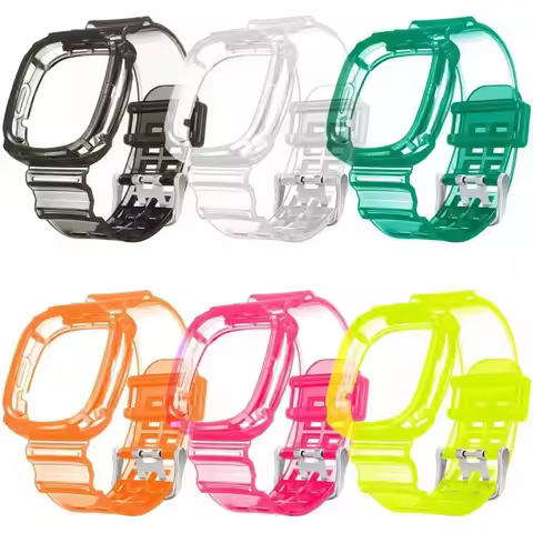 Watchband for Fitbit Versa 4/Versa 3 Transparent Watchband For Sense2 Sense 2 Smart Watch Replacment