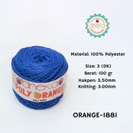 ANEKA - Orange Poly Knitting Yarn PolyThink/ Polyester Crochet Knitting Yarn - 1881 Crochet Yarn Pol