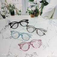 Kacamata Fashion Anti Radiasi Korea Frame Plastik Oval Bulat Kacamata