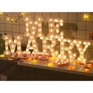 LED Light MARRY ME Set Wording Letter Led Decoration