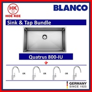 BLANCO QUATRUS R15 800-IU STAINLESS STEEL SINK + Grohe Bau Series Kitchen Sink Mixer