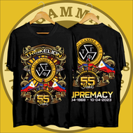 TRISKELION TAU GAMMA PHI 55th Frat Shirt for Men P06 White Tee