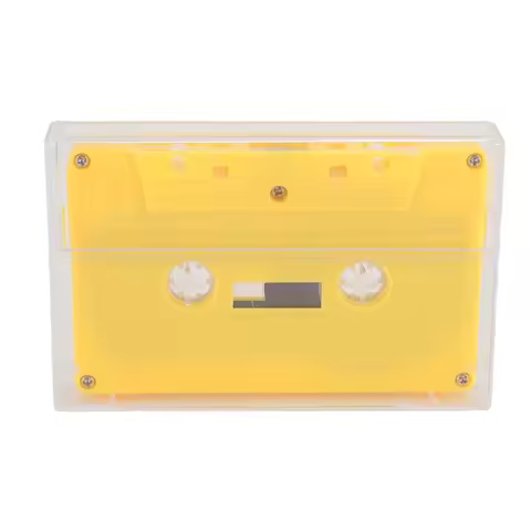 Clear Case Blank Cassette Tapes Yellow Cassette Tape 45min Cassette Tape 45 Minutes Cassette Player 