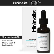 Minimalist 5% Niacinamide Face Serum with Hyaluronic Acid | Reduces Acne Marks & Dullness | For Dry 