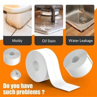 1pc 0.86 Inch/2.2cm, 1.5 Inch/3.8cm White Floor Sealing Tape/Sealant Strip/Waterproof Caulk Tape, Mi