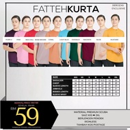 Kurta Fatteh | Sabella Kurta Tanpa Gosok | Ironless Plain Kurta Men Wear Kurta Lengan Pendek Short sleeve