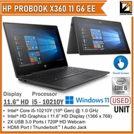 HP ProBook X360 11 G6 EE LAPTOP (1 YEAR WARRANTY T&C) Core i5-10th GEN 11.6" inch Touch Win 11