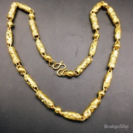 🔥Gold Necklace Gold Thick Gold Men's Necklace Handmade Carven Design Solid Necklace