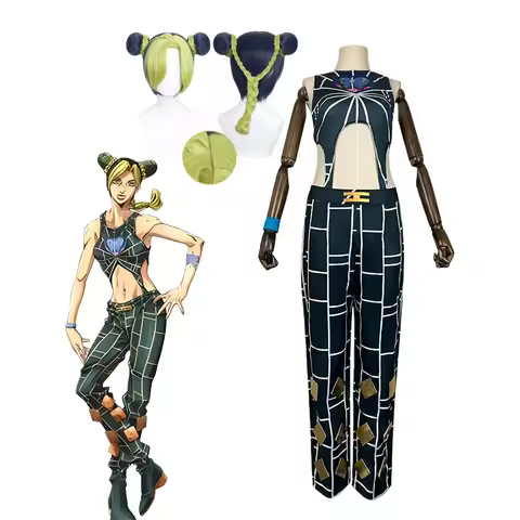 Jolyne Cujoh Cosplay Costume Wig Anime Jolyne Kujo Woman Christmas Halloween Party Clothing