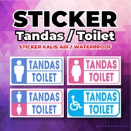 Sticker Tandas Toilet / Bilik Air / Lelaki / Perempuan / Unisex / OKU