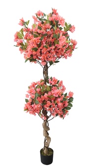 Pokok Bunga Kertas Bonsai Peach Hiasan / Premium Artificial Bougainvillea Peach Bonsai tree Flower D