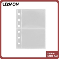 LIZMON Photocard Binder Sheets, A7 Transparent Multiple Pockets Sleeve, Inner Page Card Binder PP Ac