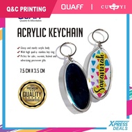 (100pcs) QUAFF F18 Oblong Acrylic Keychain (7.5cm x 3.5cm) | QNC