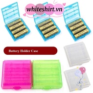 WHITESHIRT 4 AA AAA for Battery Holders Coloful Organizer Battery Holder Storage