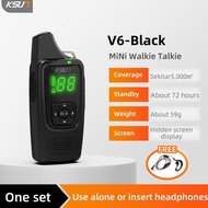 KSUN V6 Mini Walkie Talkie 1pcs Termasuk Transceiver Wireless Device Communication Radio Dua Way