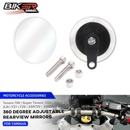 For Yamaha FZ1 XSR700 360 Degree Adjustable Rearview Mirrors n/GT Tenere 700 FZ6 FZ8 XJ6 Blind Spot 