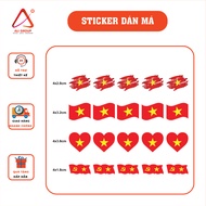 Vietnam flag stickers for cheeks, red flag stickers with yellow stars, Vietnam flag stickers, sticke