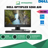 AIO i5 Dell Optiplex 5260 22" inch Intel Core i5 (8th Gen) / 8GB RAM / 256GB NVME / Win 11 Home (Ref