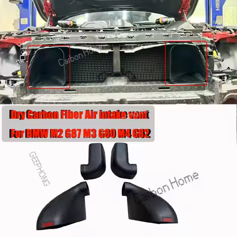 Dry Carbon Fiber Scoops Matte Air Intake Plenum Interior Decoration System Carbon Fiber Engine Hood 