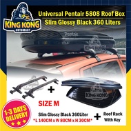 Pentair Roofbox PT5808 Slim Glossy Roof box With Roof Rack M SIZE 360L Myvi Axia Wira Kelisa Kenari waja iswara