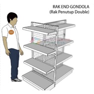 RAK BESI TOKO MINIMARKET SUPERMARKET ALFAMART INDOMART END GONDOLA SERBAGUNA 4 SUSUN Tinggi 120cm 15