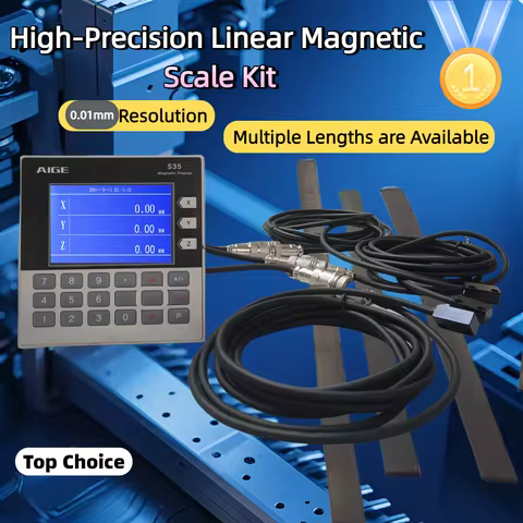 Magnetic Grid Ruler LCD DRO Set Digital Readout Display S35 Magnetic Grid Ruler Display Sensor Linea