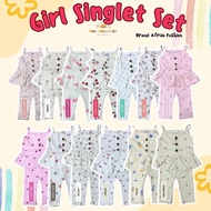 [6M-3/4Y] SINGLET SET BABYGIRL - AFRIDA FASHION- BAJU JALAN/BAJU SIANG