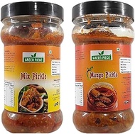 Green Piece Mix Pickle and Mango Pickle (500gm X 2) (Pack of 2) Mango, Mixed Pickle (2 x 500 g)