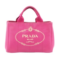 【二手】Prada PRADA 托特包 CANAPA 粉紅色帆布 Canapa 兩用托特包 女士二手 B