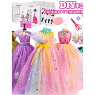 Children Clothing Design Sewing Deluxe Set 6-12 Years Old diy Handmade Doll Hairstyle Creative Littl
