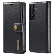 Ready to ship For Samsung Galaxy S22+ 5G DG.MING Crazy Horse Texture Detachable Leather Phone Case