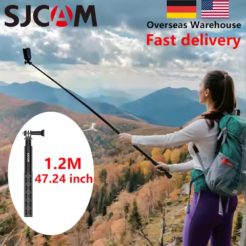 SJCAM 120cm Selfie Stick Extendable for Tracking TikTok Vlog Action Camera SJ6 SJ8 SJ10 SJ11 C300 C4