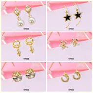 MORNING STAR 925 Sterling Silver with Gold Plated  NT-4  Women Ladies Dangling Earring
