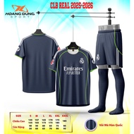 REAL 2025 CLUB FOOTBALL CLOTHING GRAY SESAME FABRIC HD SPORT STRETCHY AND BREATHABLE