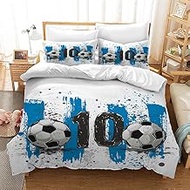 Gegeryozer Football Duvet Cover, 3D Bedding for Kids, Football Theme, Duvet Cover for Children, Micr
