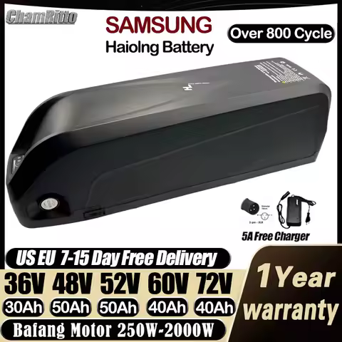 36v 48v Electric Bicycl accu 52v 30 20ah Electric Bicycle Ncr18650b 60v 72v 40 50ah Bafang 500w-1500