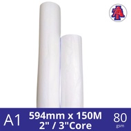 A1 594mm x 150m Plotter Paper Roll (2''core | 3''core) / Plan Printing Paper/ PPC Normal Paper