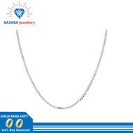 kalung putih italy kaca emas 750