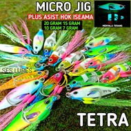 MICRO JIG SET ASSIST ISEAMA MODEL TETRA 20g/ 15g/ 10g/ 7gram assist hok jig fishing lure sea bait ki
